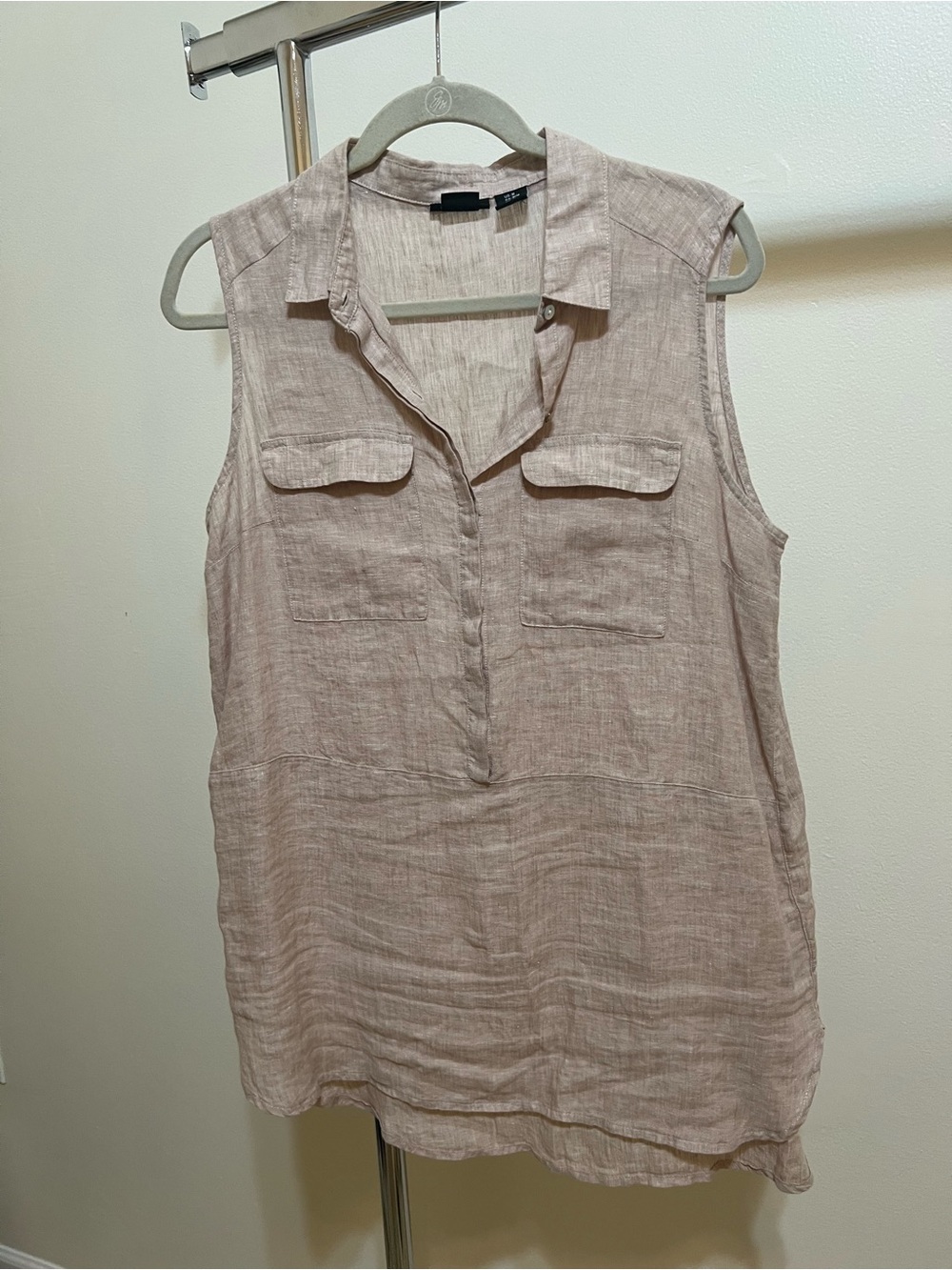 Jones New York Sleeveless Tunic in light beige color